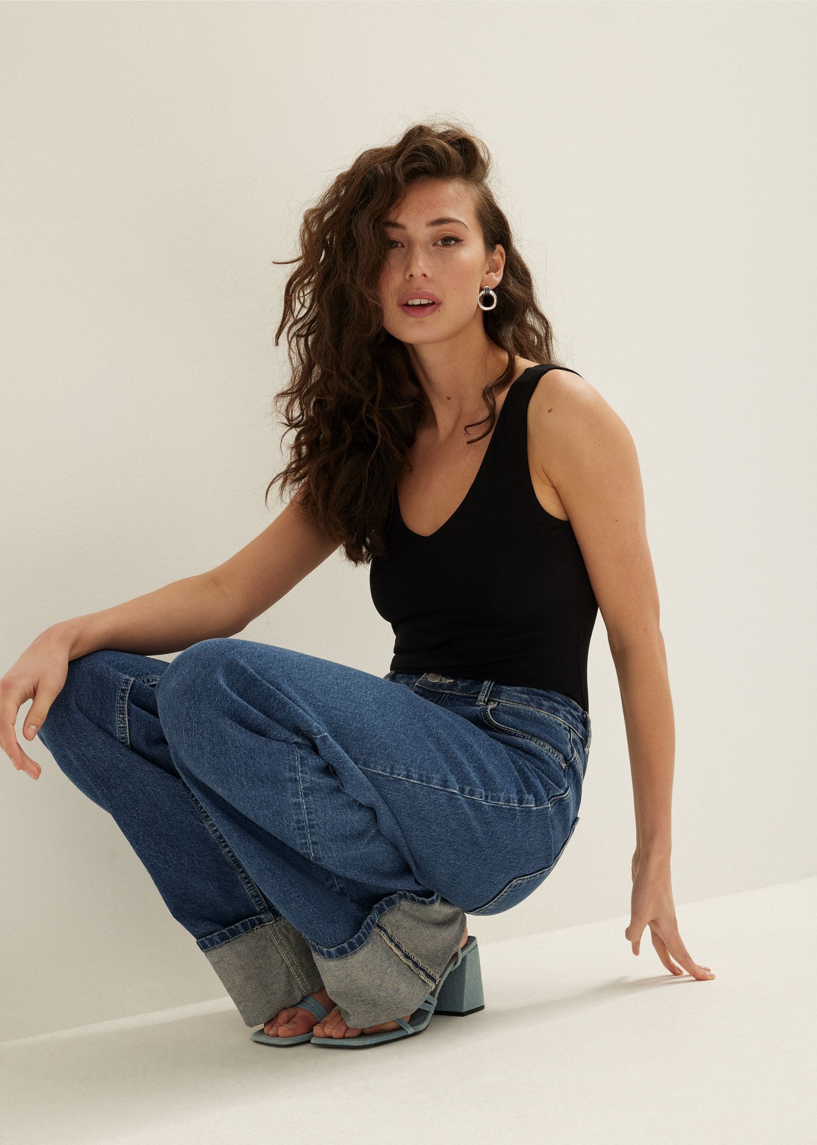 Basic singlet met v-hals