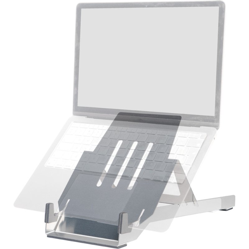 R-Go Tools Support pour ordinateur portable R-Go Riser Basic, support pour ordinateur portable pliable et réglable, aluminium