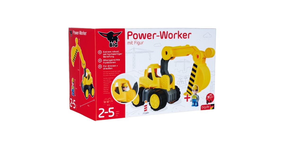 SimbaPower Worker - Graafmachine met figuur Speelgoedvoertuig