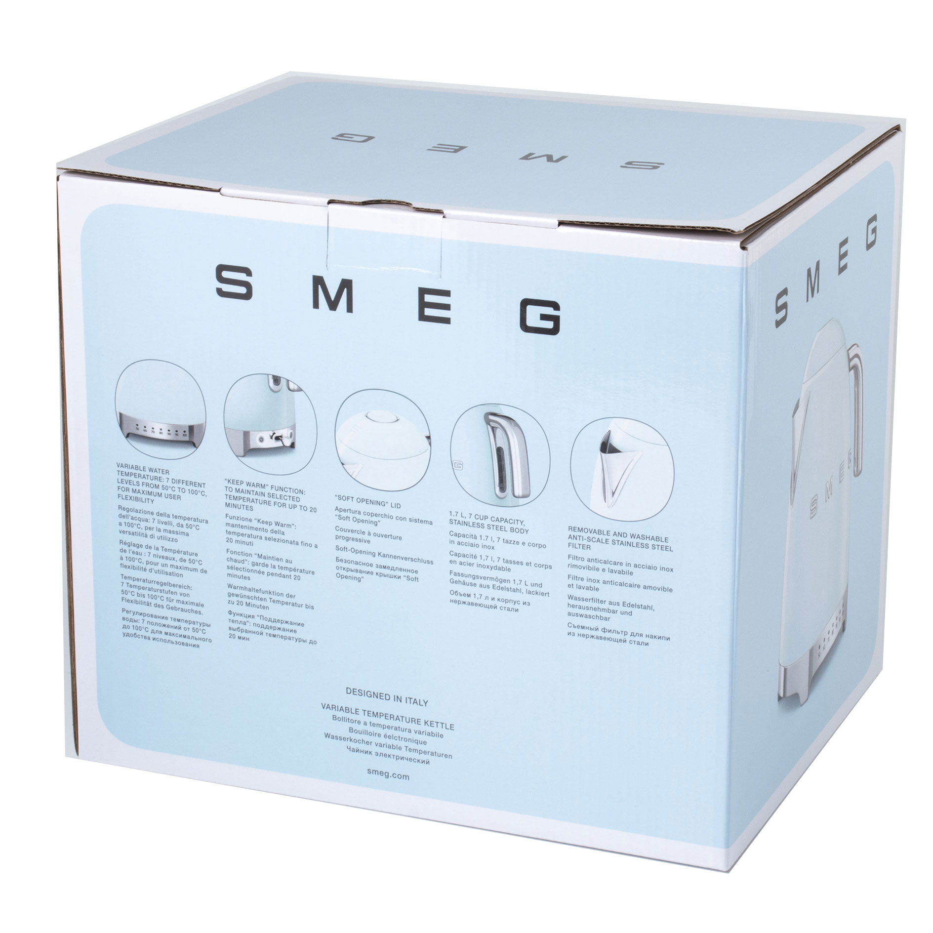 SMEG Wasserkocher - weiß - 1,7 Liter