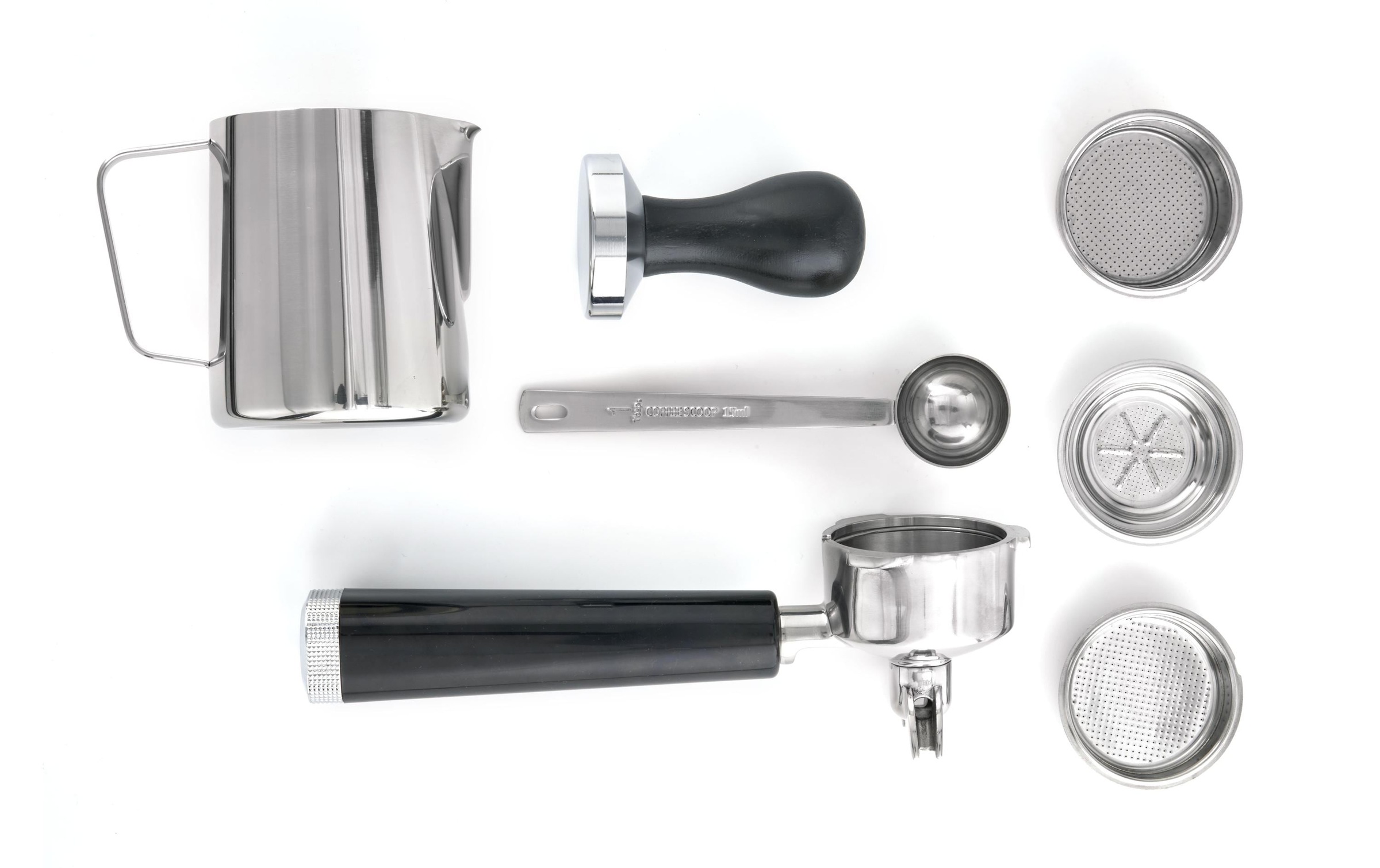 Caso Siebträgermaschine »Espresso Gourmet Silber« Holzart: Buche (China)