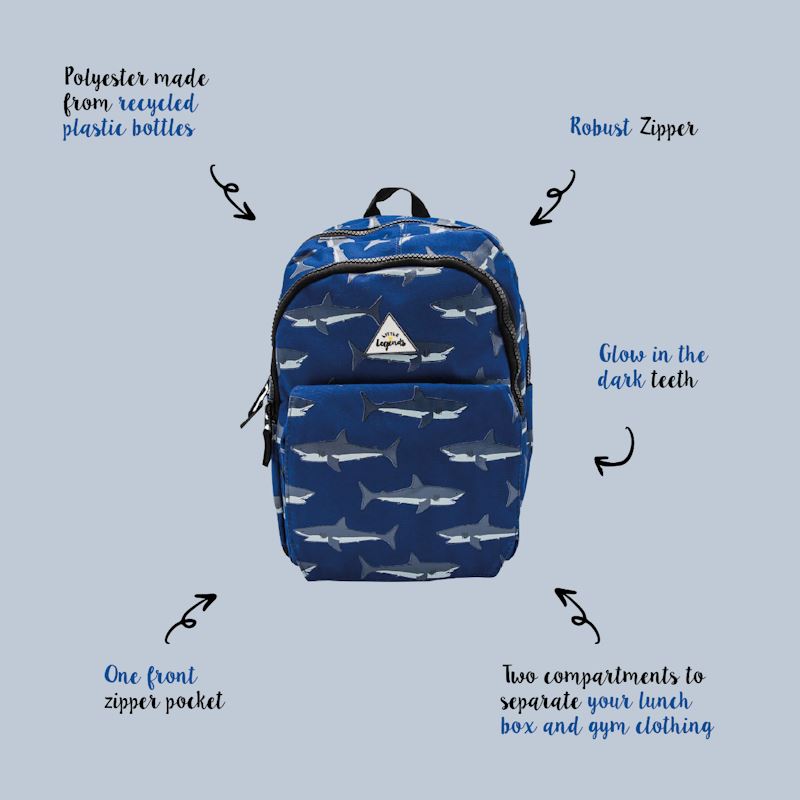 Little Legends Backpack L Shark Mouth