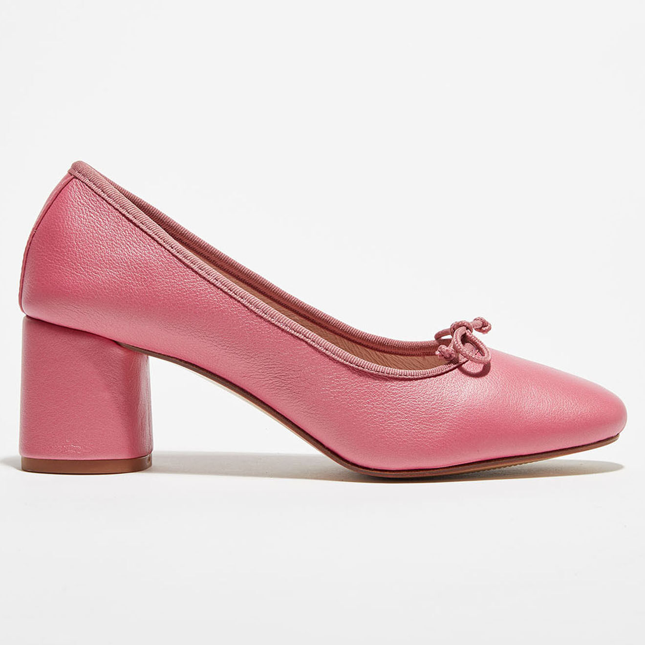 Quartier Latin Ballerines en Cuir Lisse Charlie roses - Talon 6 cm