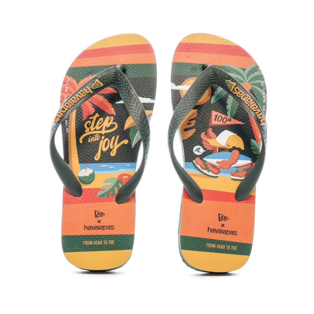 Havaianas Tongs Kaki/Orange Mixte Havaianas New Era