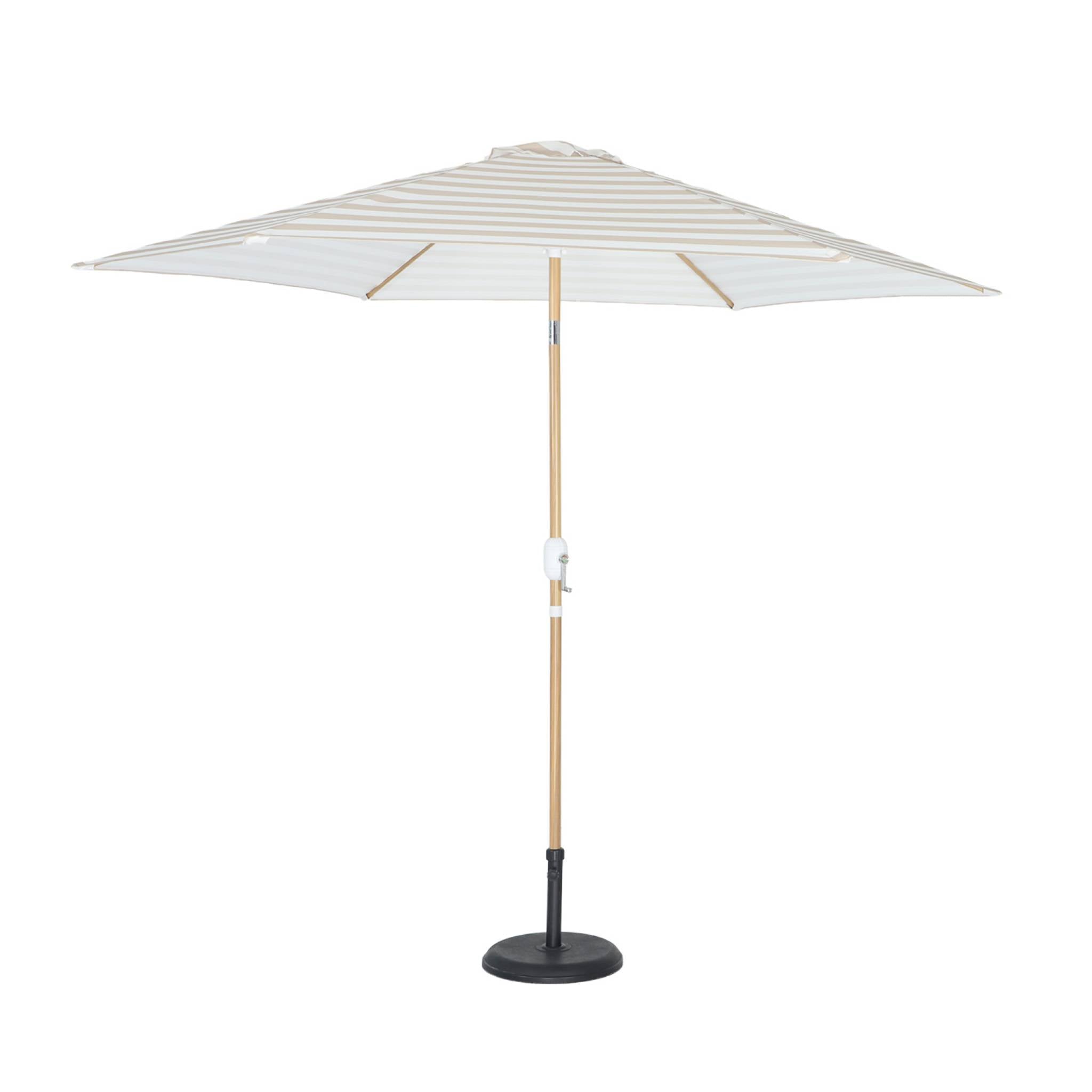 sweeek - Ronde parasol 3m centrale mast met houteffect
