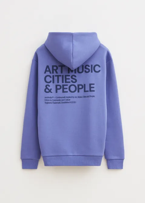 Hoodie met print ampc paars (LILA)