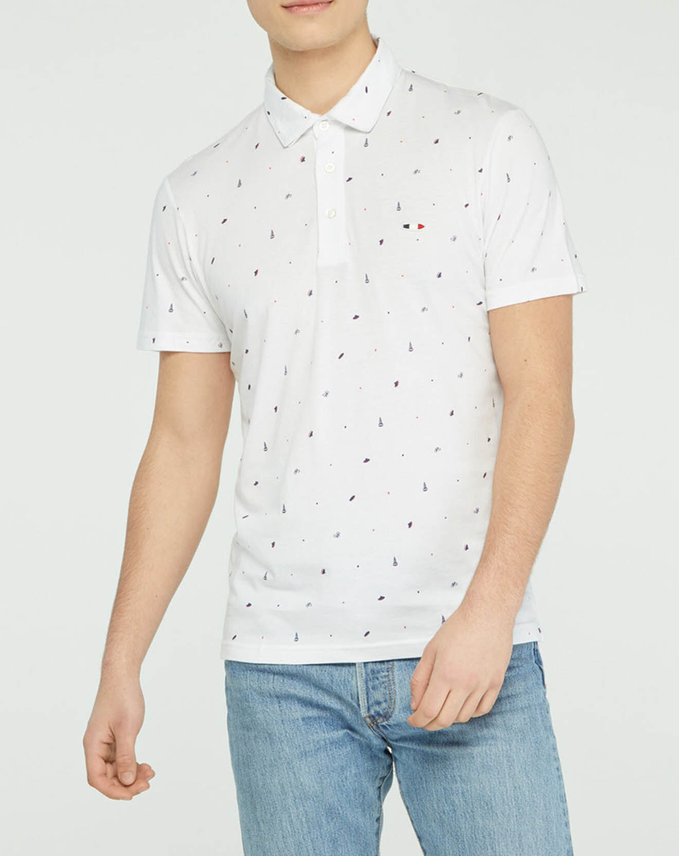Oxbow Polo Nedra imprimé blanc