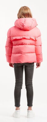 Svea Short Padded Frill Parkas, Happy Pink