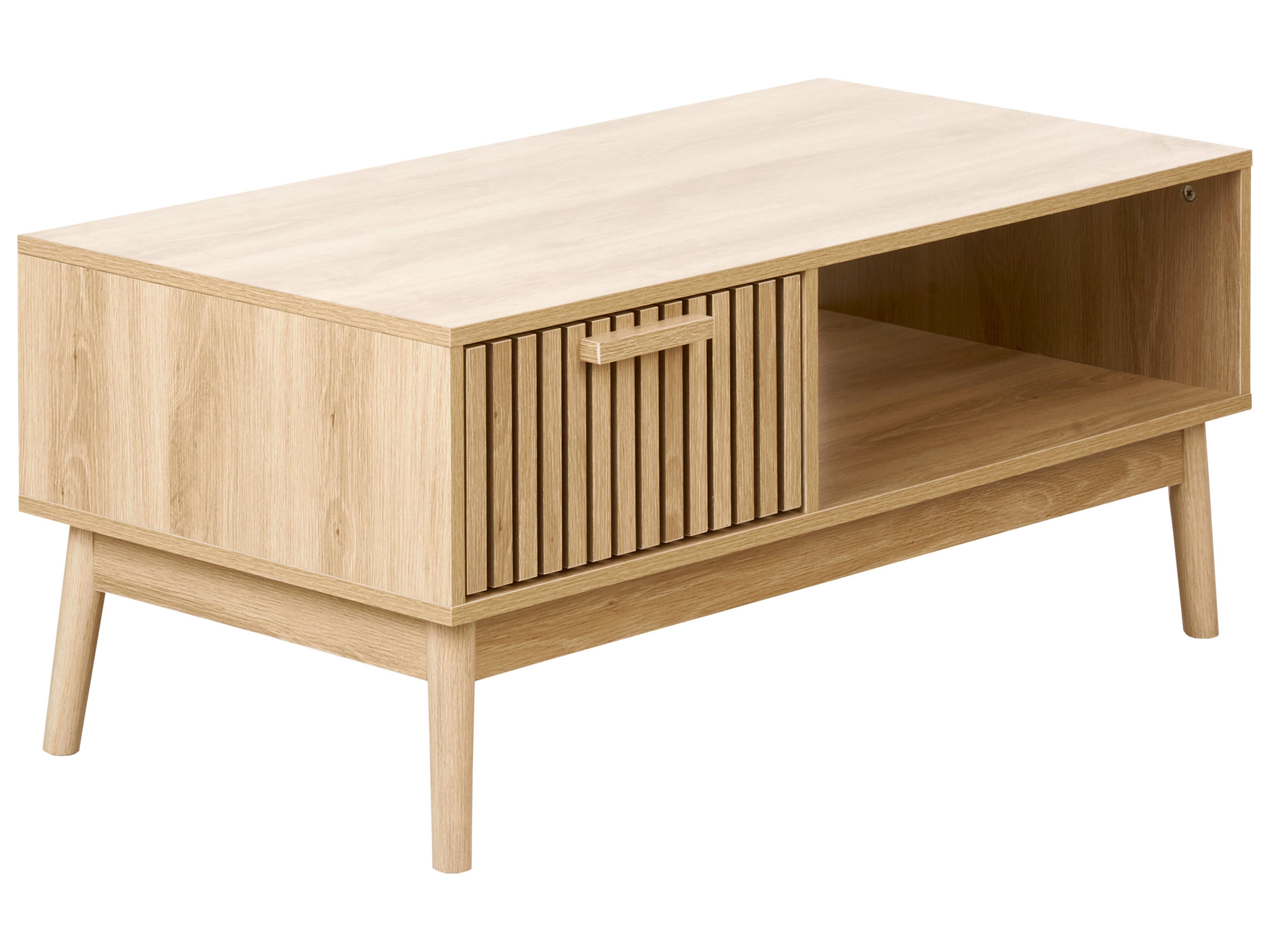 Salontafel LYNWOOD Lichtbruin met opbergruimte