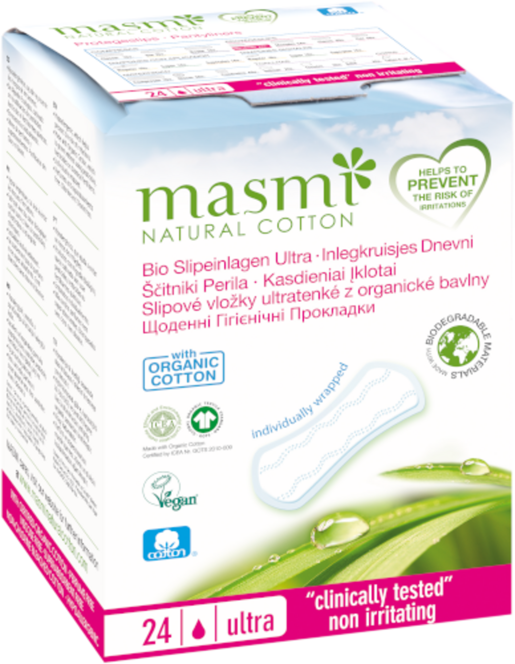 masmi  Bio Slipeinlagen Ultra-dünn, 24 Stk