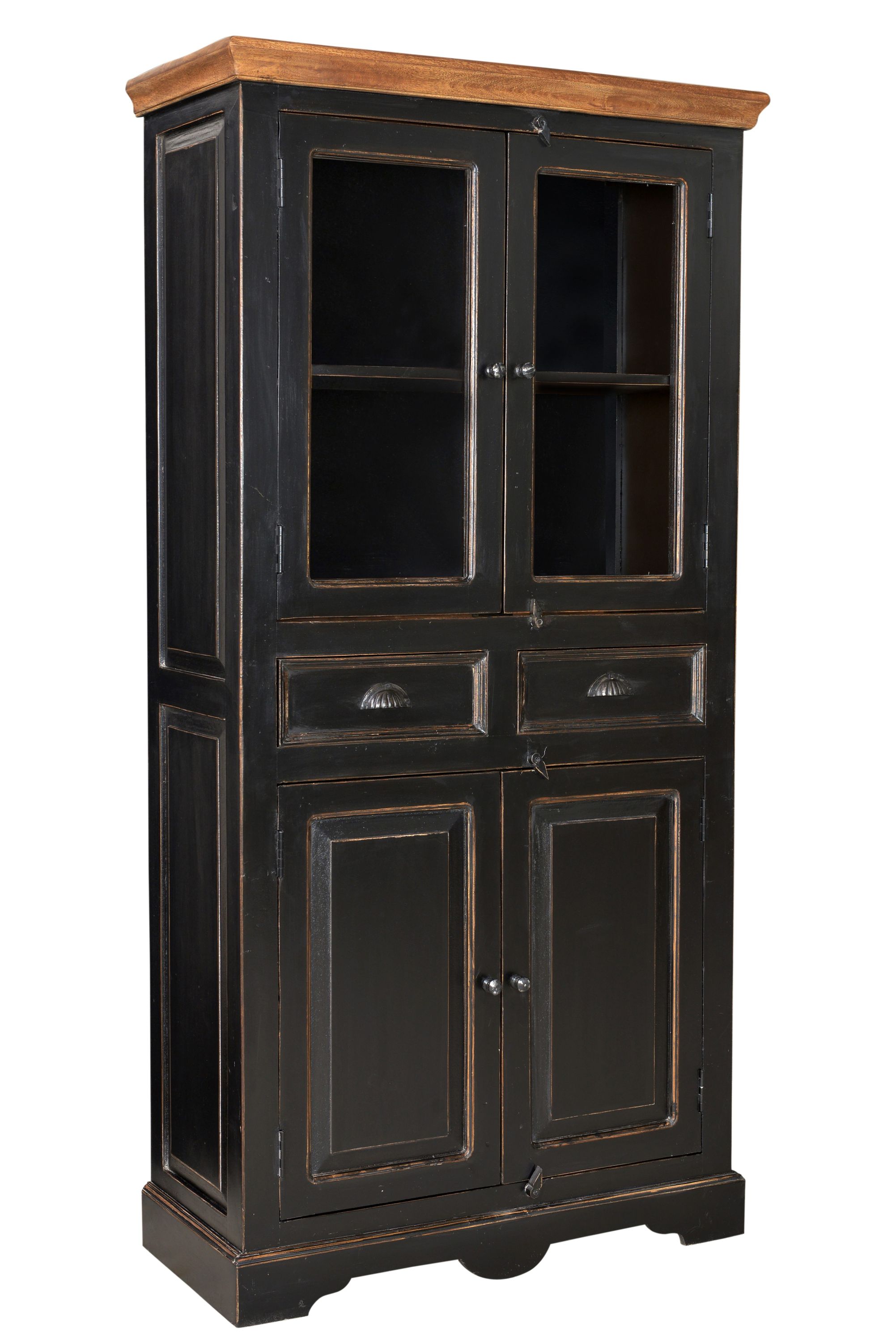Vitrine Corsica Mangoholz Wohnzimmerschrank Schrank Vitrinenschrank Anrichte
