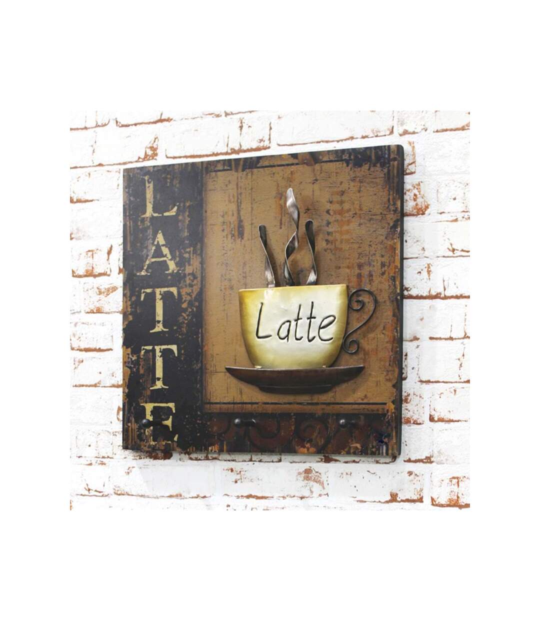 Paris Prix - Patère Murale 3 Crochets latte 40cm Naturel