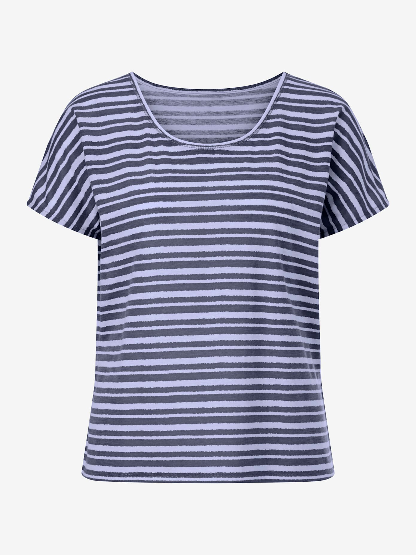 T-shirt femme col rond classique à rayures