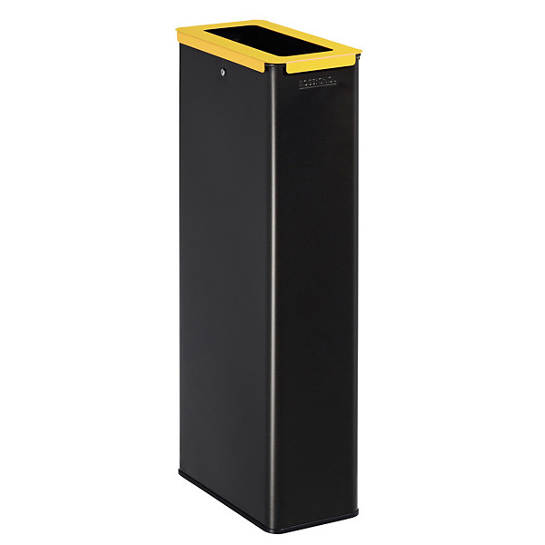 ROSSIGNOL Poubelle de  tri selectif 20 L calitri - tri plastique - gris manganese / jaune colza