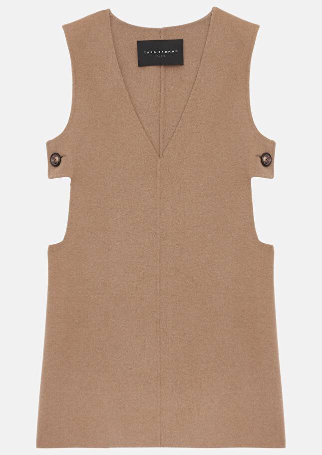 Robe Romabeige en laine double face