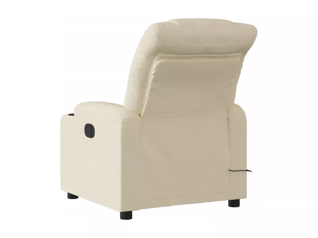 Fauteuil massant inclinable Crème Tissu