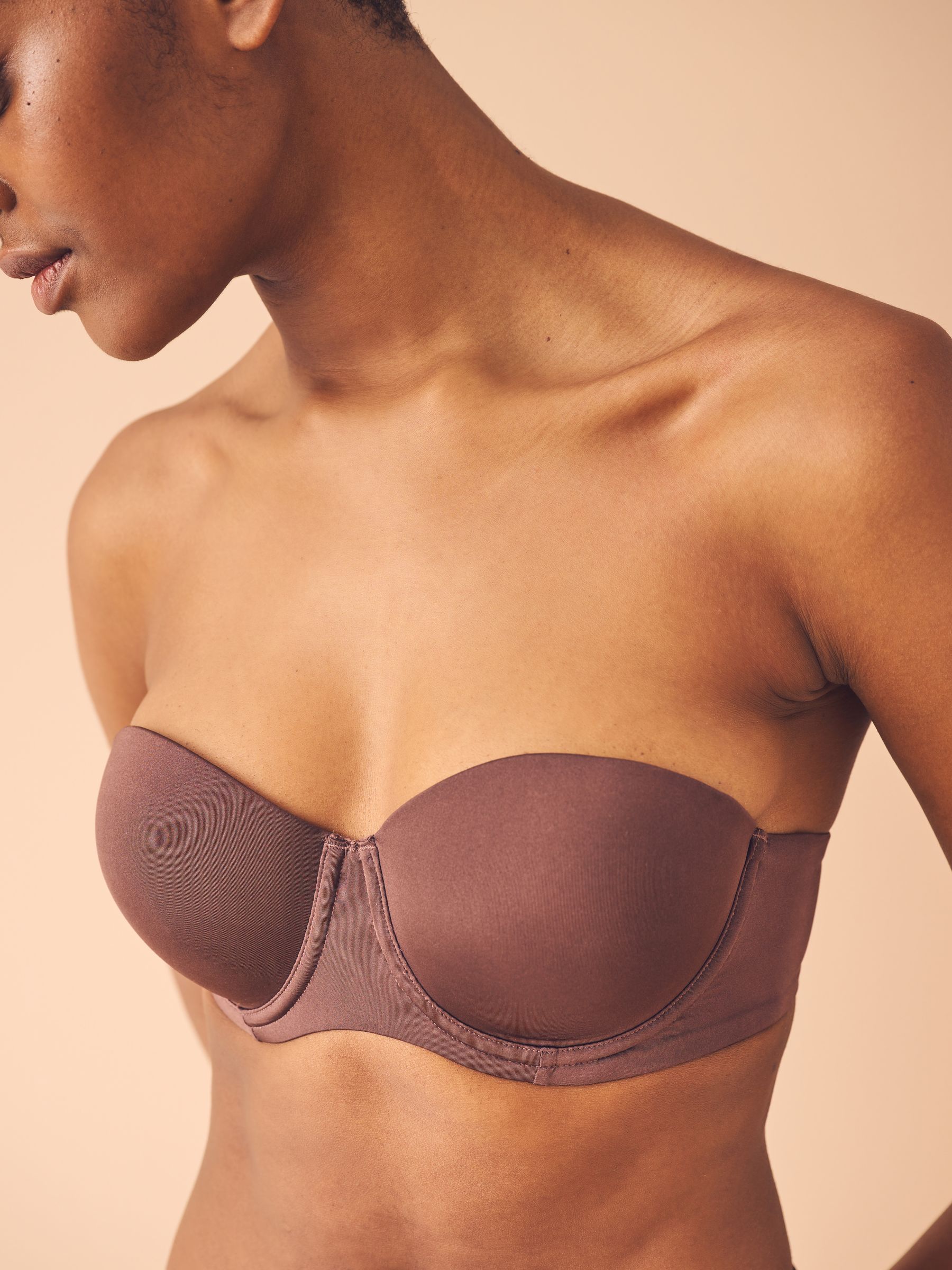 Caramel-nude - A-E push-up multiway beha zonder bandjes