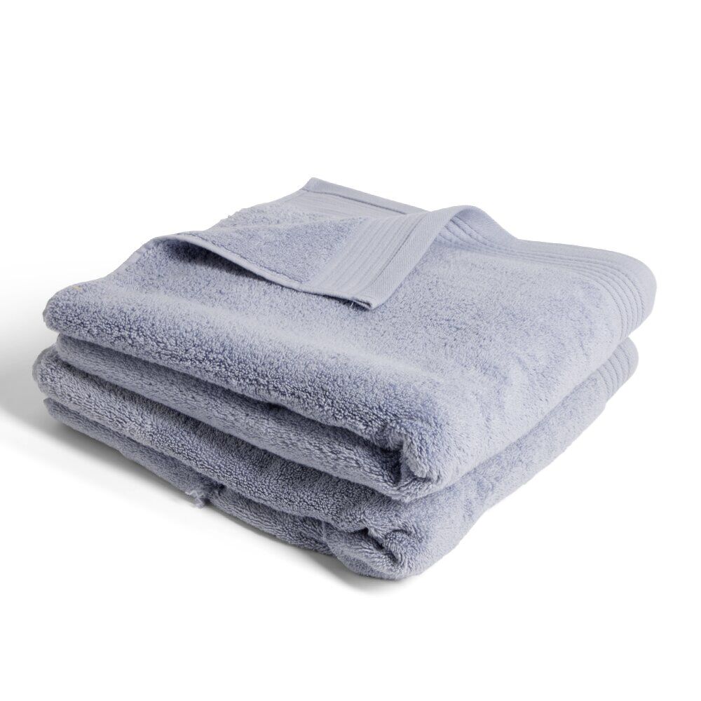 Lot de 2 draps de douche 65x135cm et 70x140cm bleus