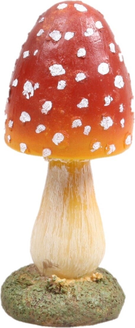 SID tuinbeeld paddenstoel Corey rood / wit 7 x 7 x 18 cm