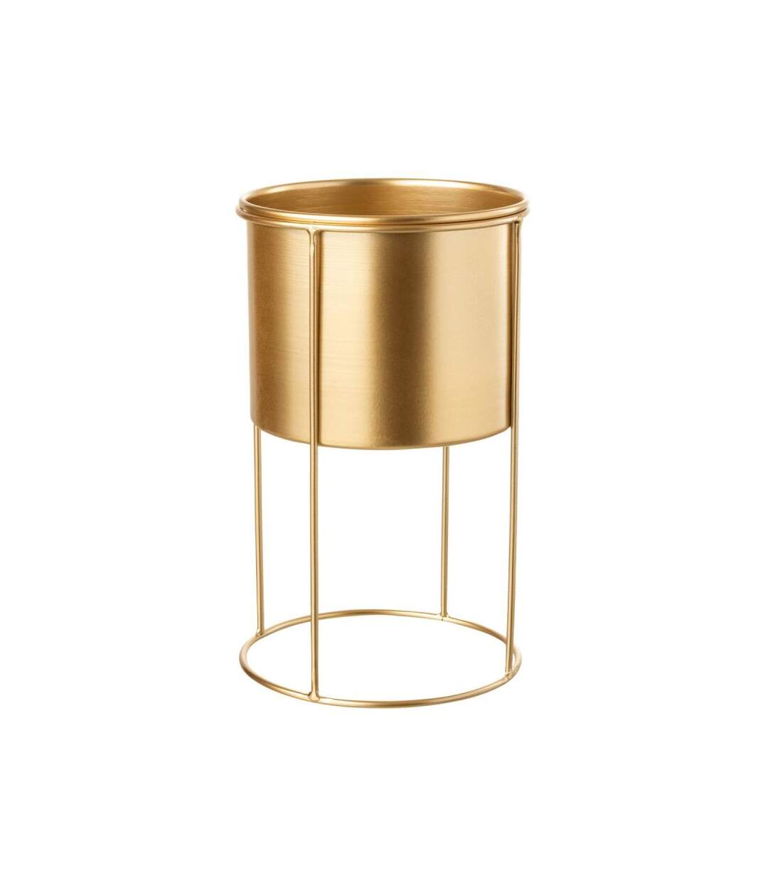 Paris Prix - Cache-pot Sur Pied Design métal 33cm Or