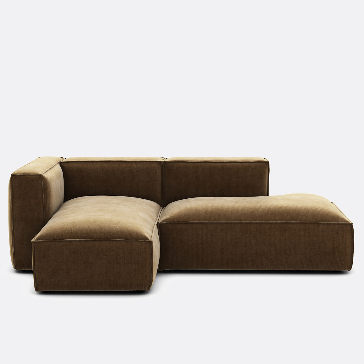 LA REDOUTE INTERIEURS<br>Sofá lounge, direito, veludo vintage, Seven