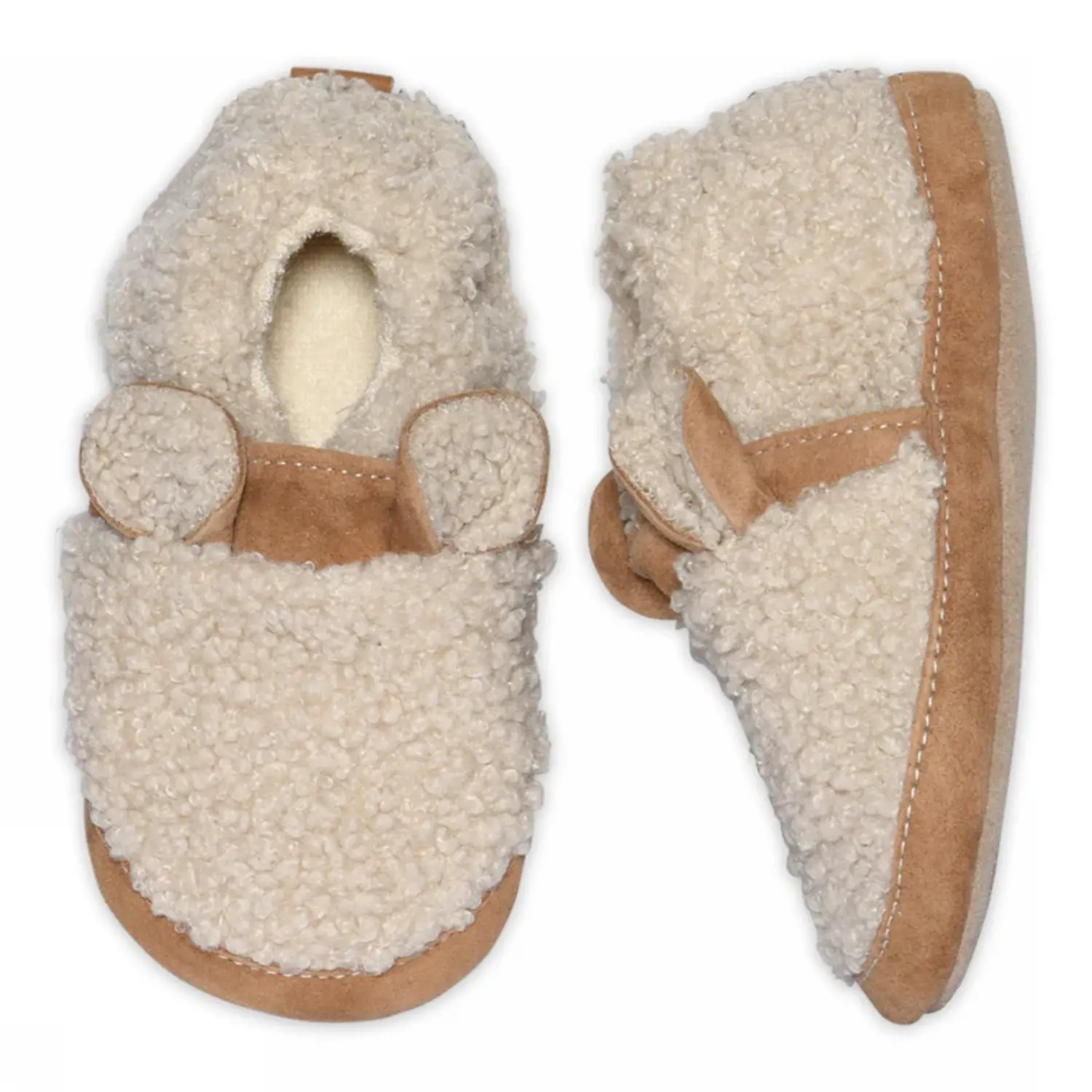MP Denmark | Fuzzy teddy slippers | Oxford Tan