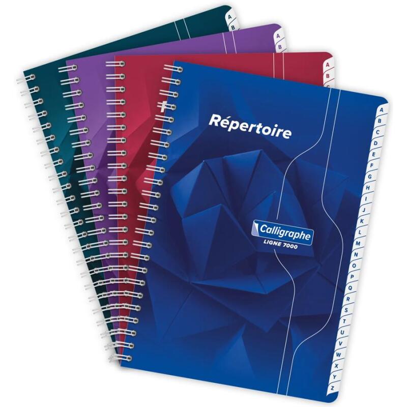 Répertoire reliure intégrale 7000 A5 180 pages petits carreaux 70 g - Assortis