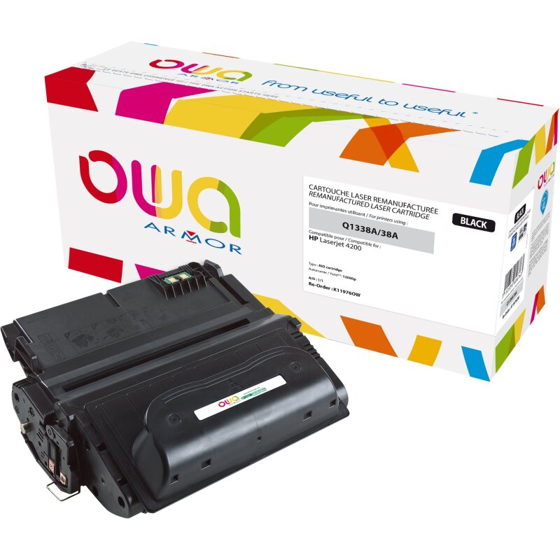 Toner remanufacturé OWA - standard - Noir - pour HP Q1338A