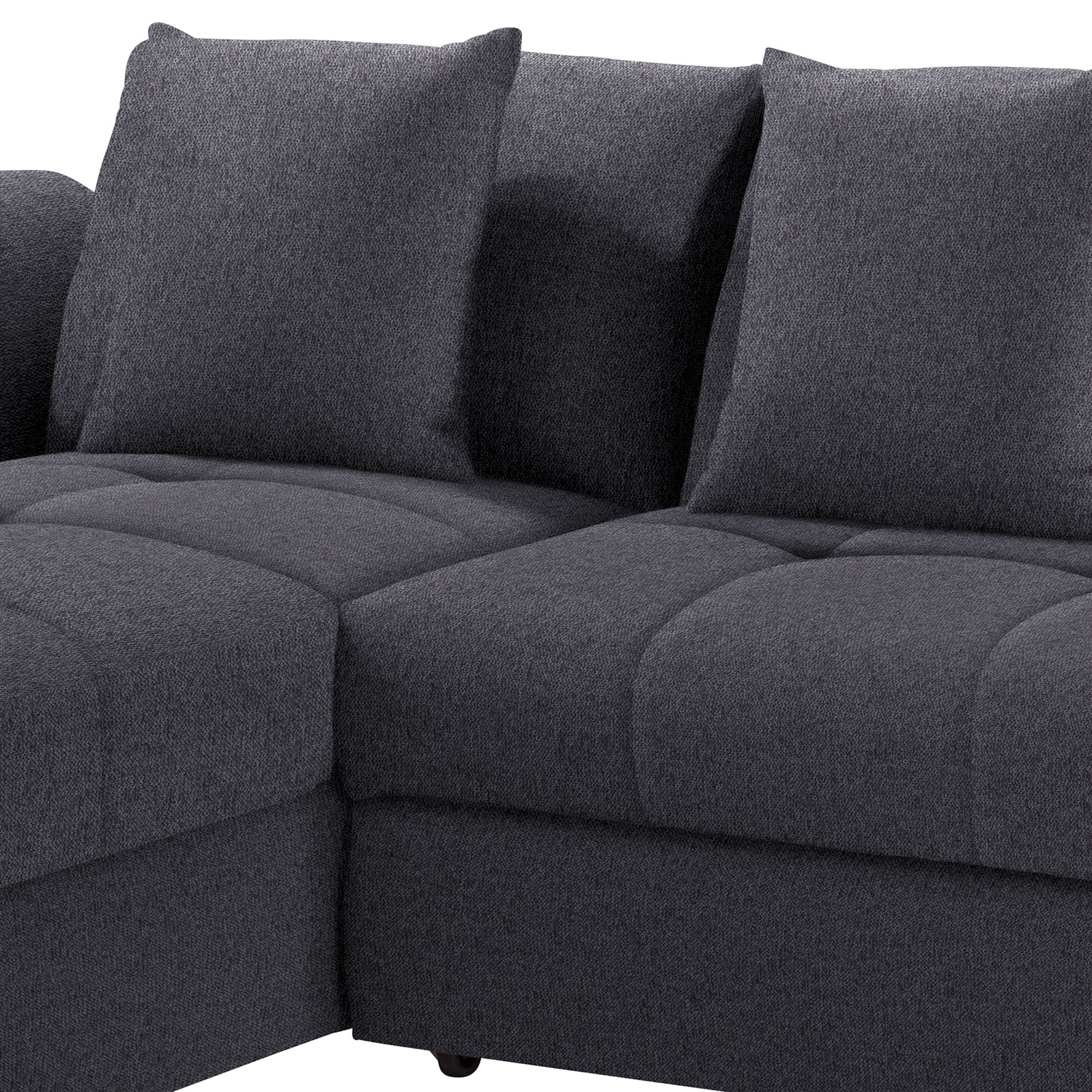 Ecksofa - graphit - Liegefunktion - Recamiere links