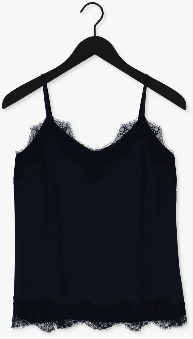 CC HEART donkerblauwe cc heart top lace top