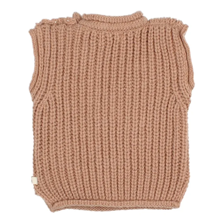 Búho Pull Sans Manches Baby Alpaga et Laine | Vieux Rose