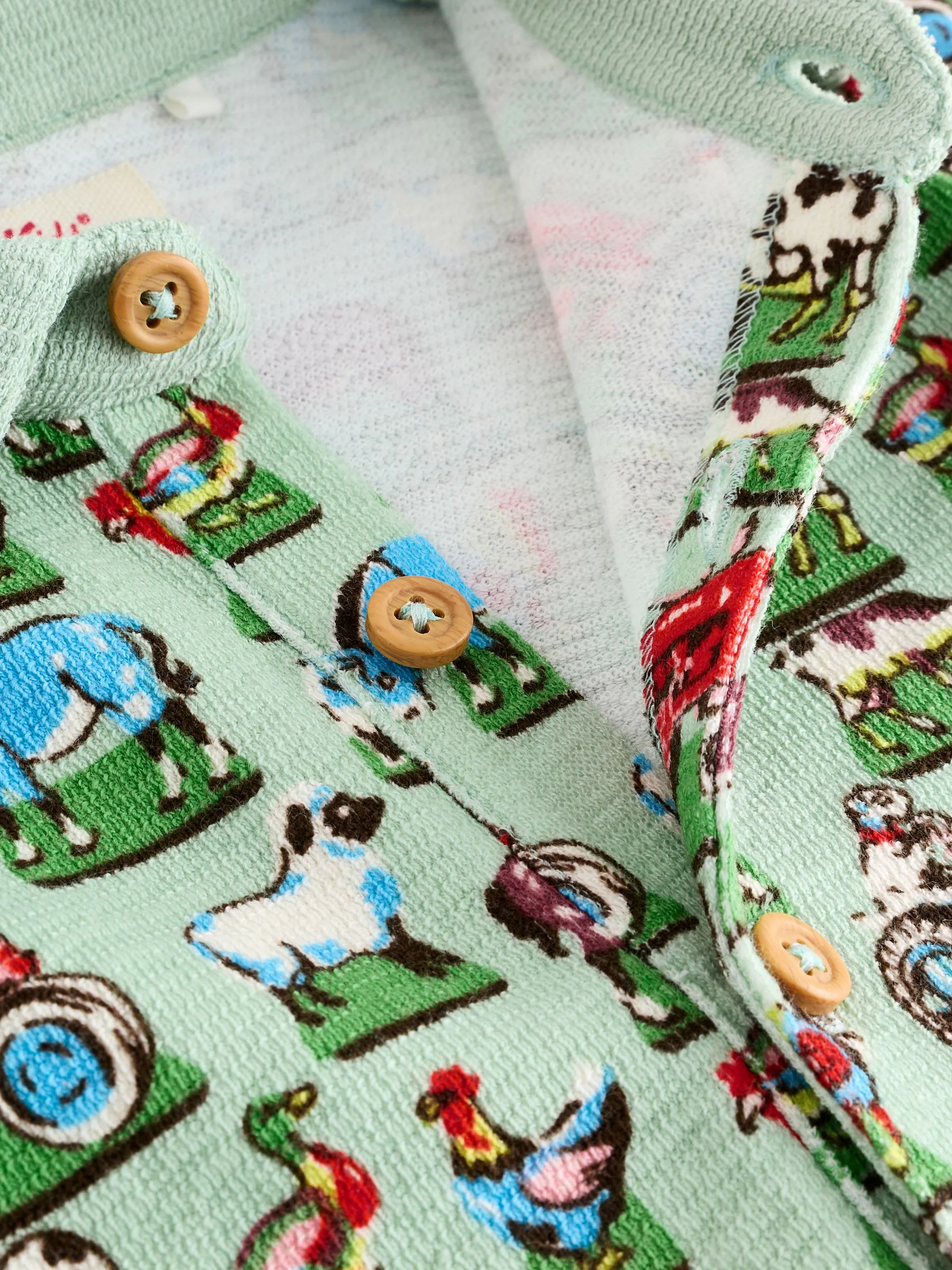 Groen boerderijkraag - 100% katoenen Cath Kidston rompertje