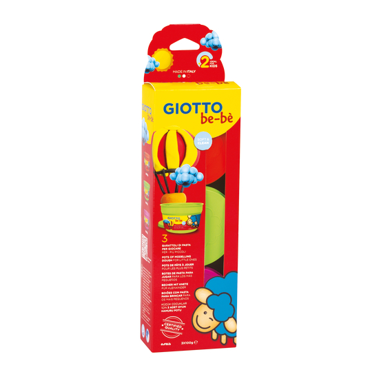 Giotto be-bè Tris: 3 pots de 100g de pâte à jouer