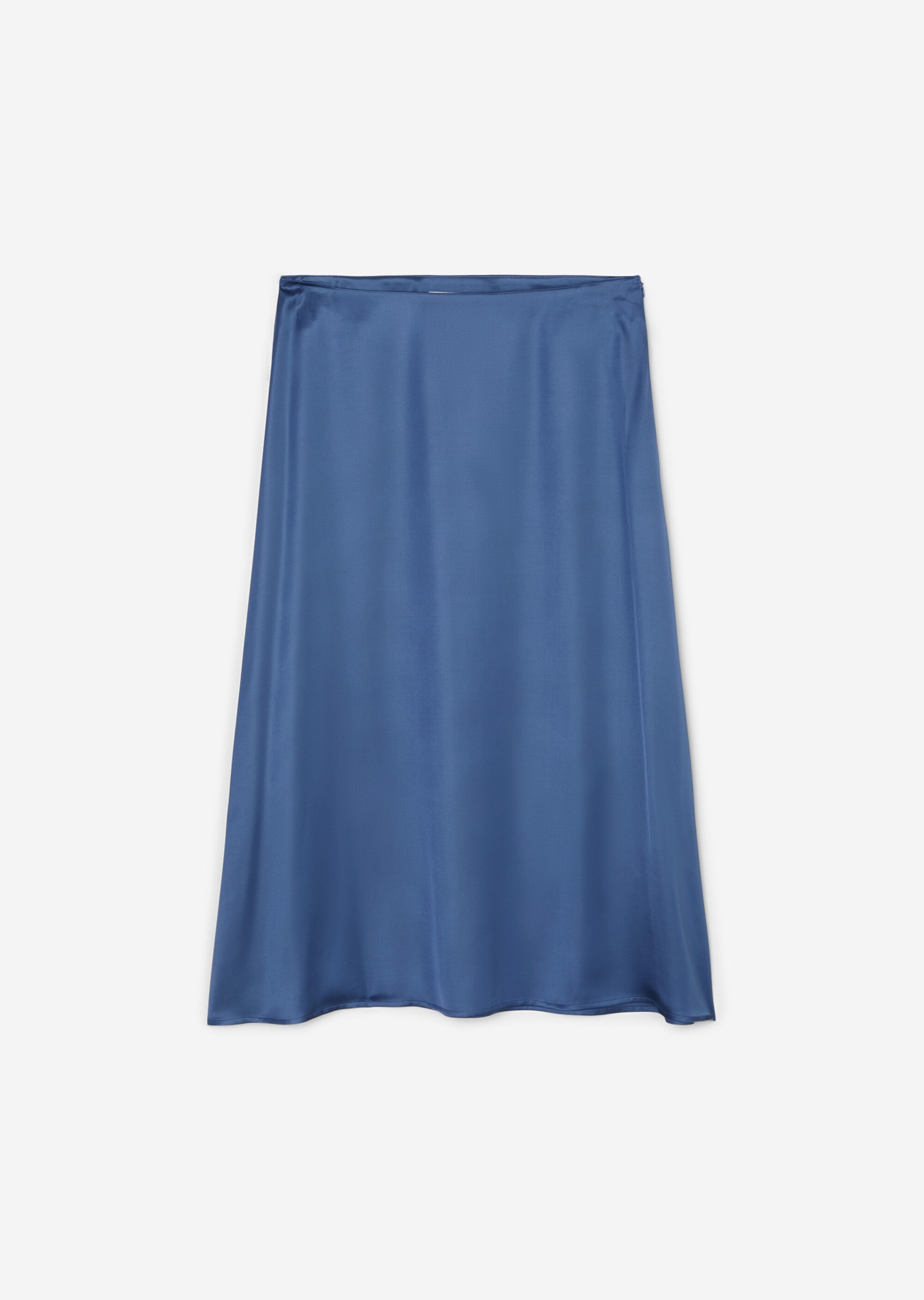 Ausgestellter Rockaus Viskose-Satin