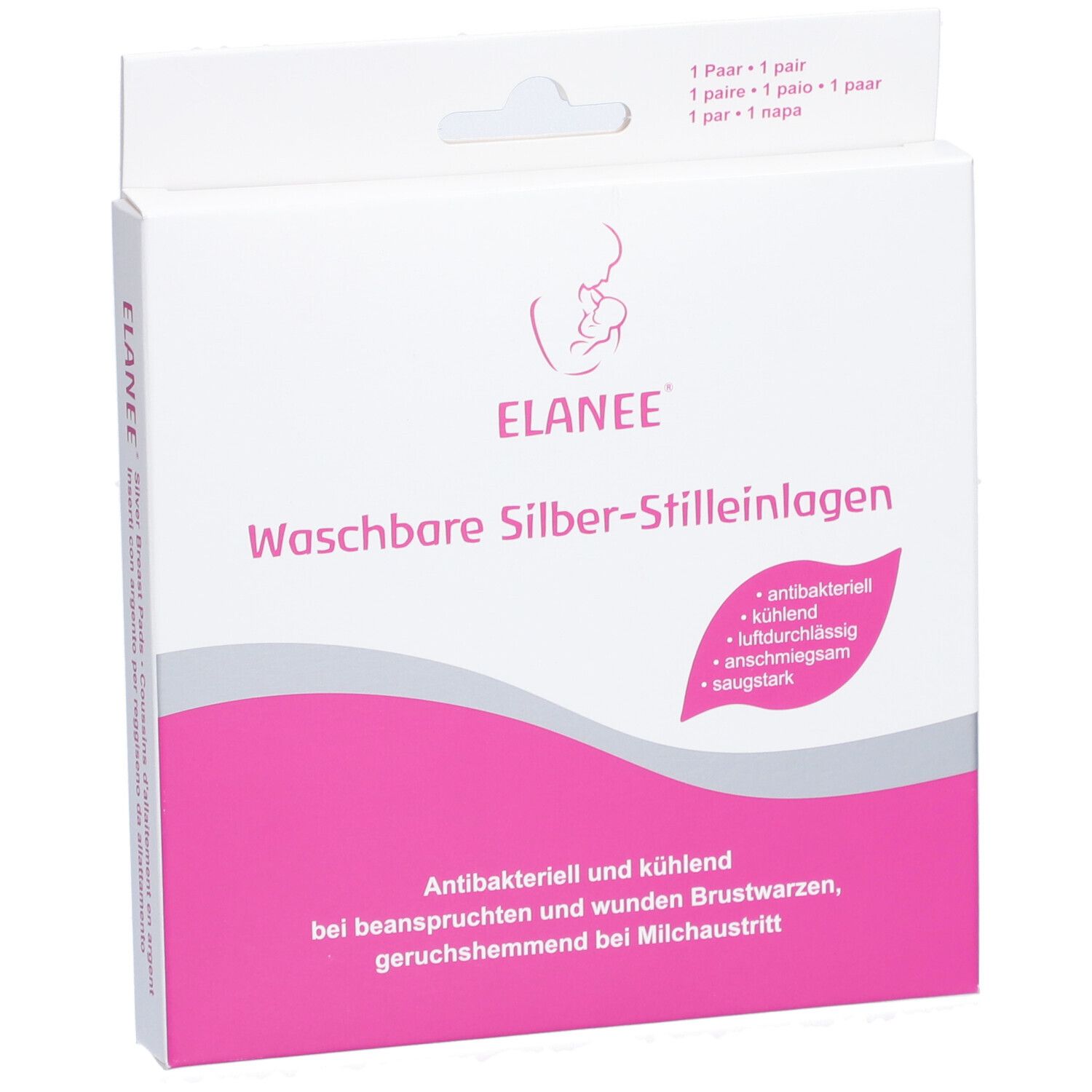 ELANEE® Stilleinlagen Silber waschbar