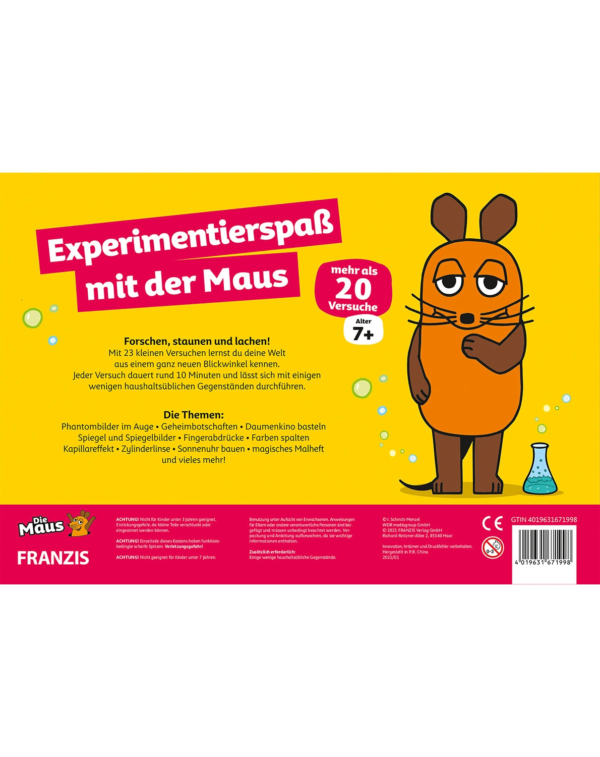 Experimentierkasten DIE MAUS - EXPERIMENTIERSPAß MIT DER MAUS