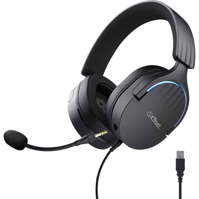 Trust GXT 490 FAYZO Casque Avec fil Arceau Gaming USB Type-A Noir