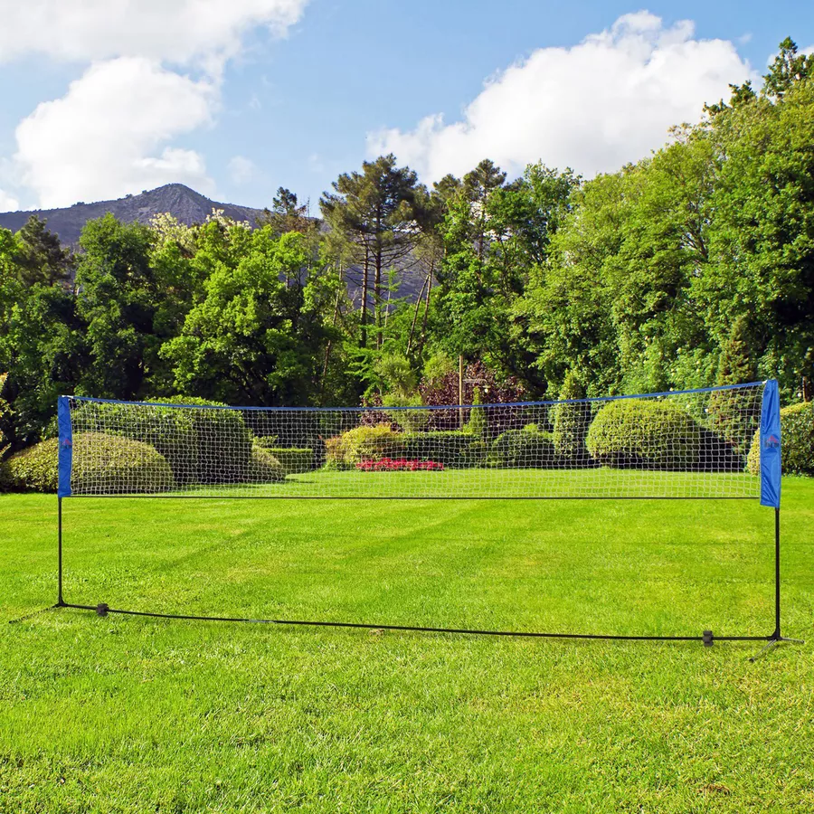 HOMCOM Badmintonnetz mit Transporttasche bunt