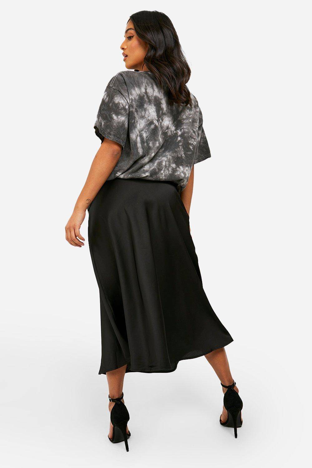boohoo Jupe Mi-longue En Satin Petite
