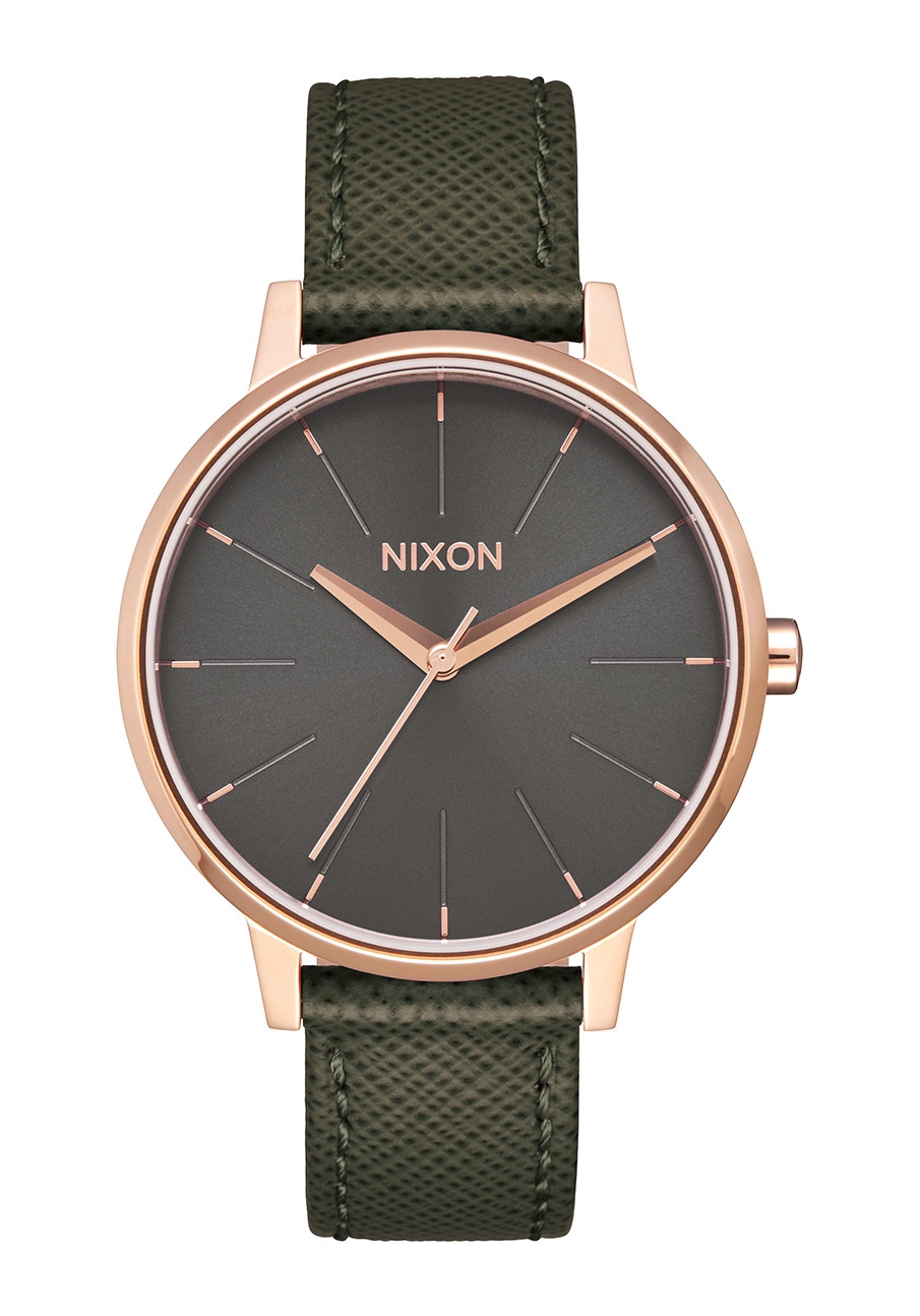 Nixon The Kensington Leather Rose Gold / Green A1082283