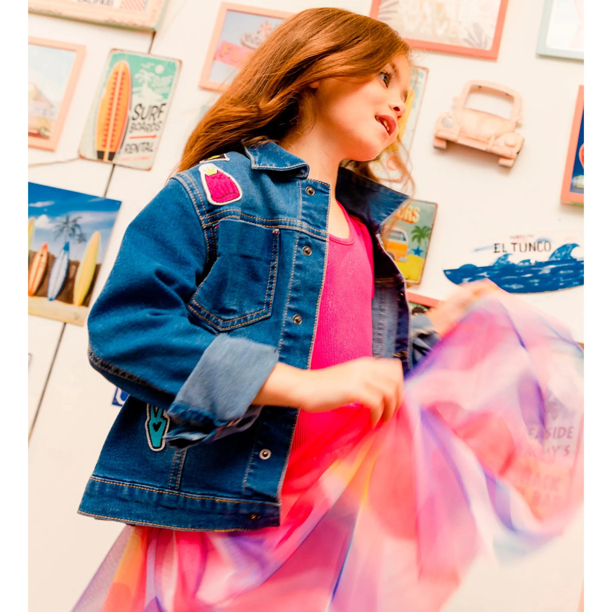 Deux par Deux Robe Mesh Imprimée 7-10ans
