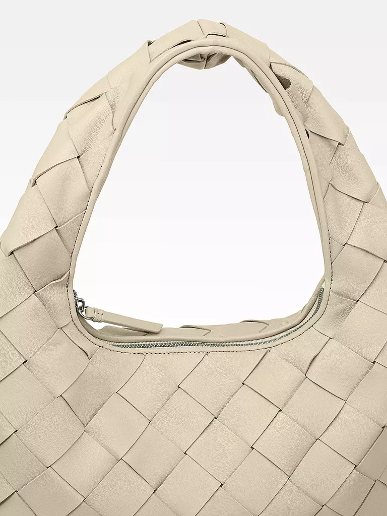 LES VISIONNAIRES Ledertasche - Hobo JADE WEAVE weiss