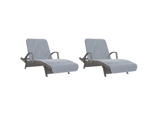 VIDAXL - Serviette de plage Serviettes de plage 2 pcs gris 75x200 cm tissu 400 gsm