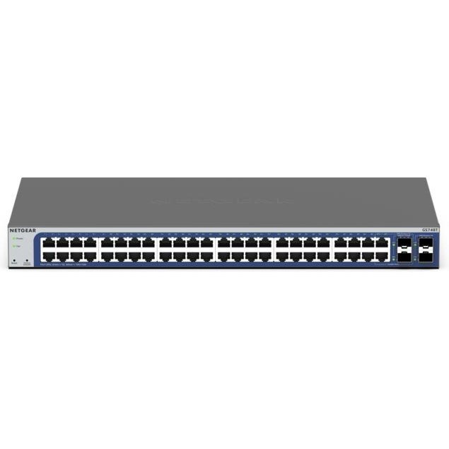 NETGEAR GS748Tv6 Géré L2/L3/L4 Gigabit Ethernet (10/100/1000) Noir, Gris