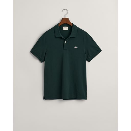 GANT Shield Piqué Polo T-shirt, Tartan Green, 4XL