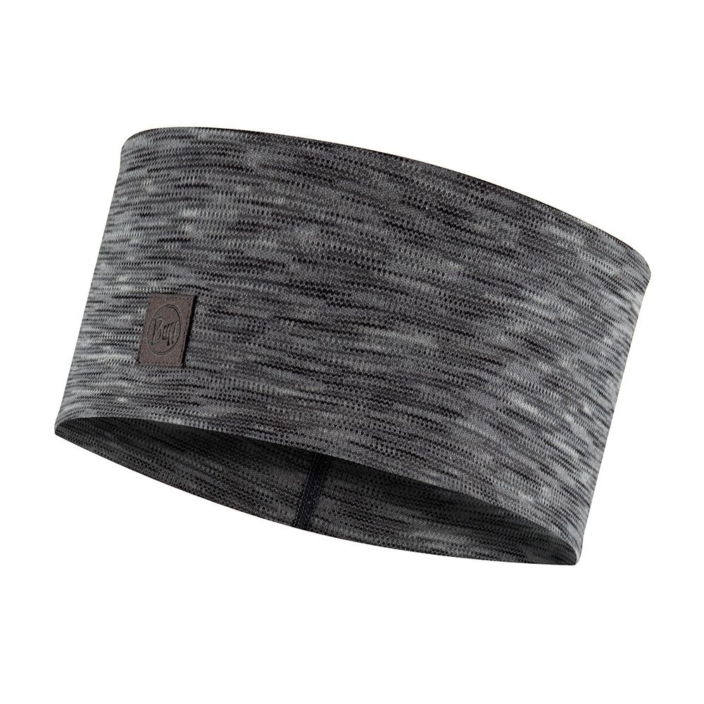 Buff MERINO WIDE - Bandeau multistripes fog grey
