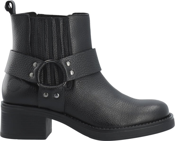 Cashott CASRIKKE Chelsea Biker Boot Leather Black