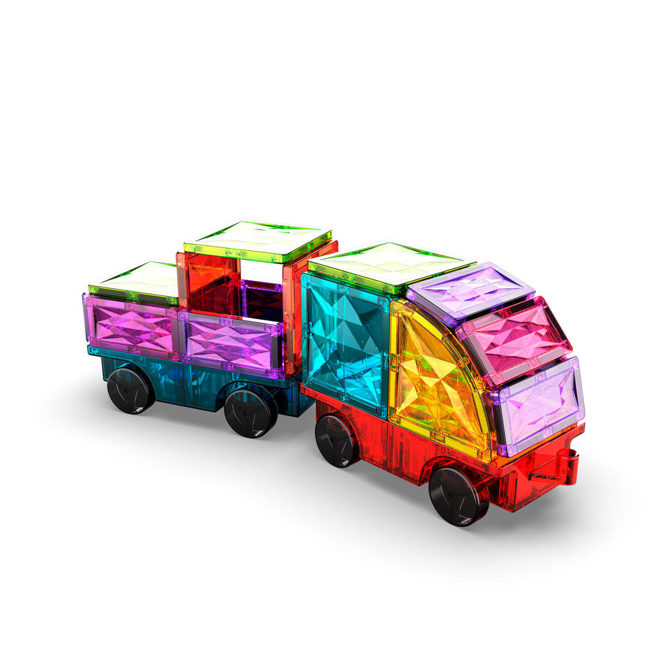 Geomag magnetische tegels edelstenen voertuigen set 24-delig