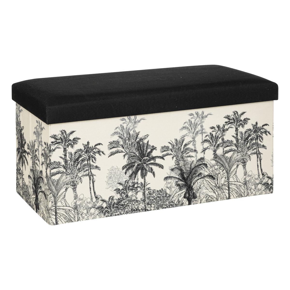 POUF PLIABLE DOUBLE BENICIO NOIR BLANC