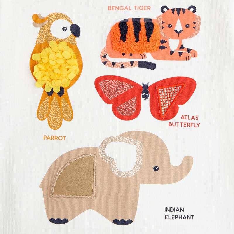 T-shirt imagier blanc bébé fille Blanc